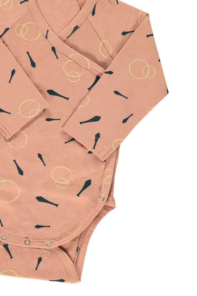 Baby's Long Sleeve Wrap Body Juggling Pink