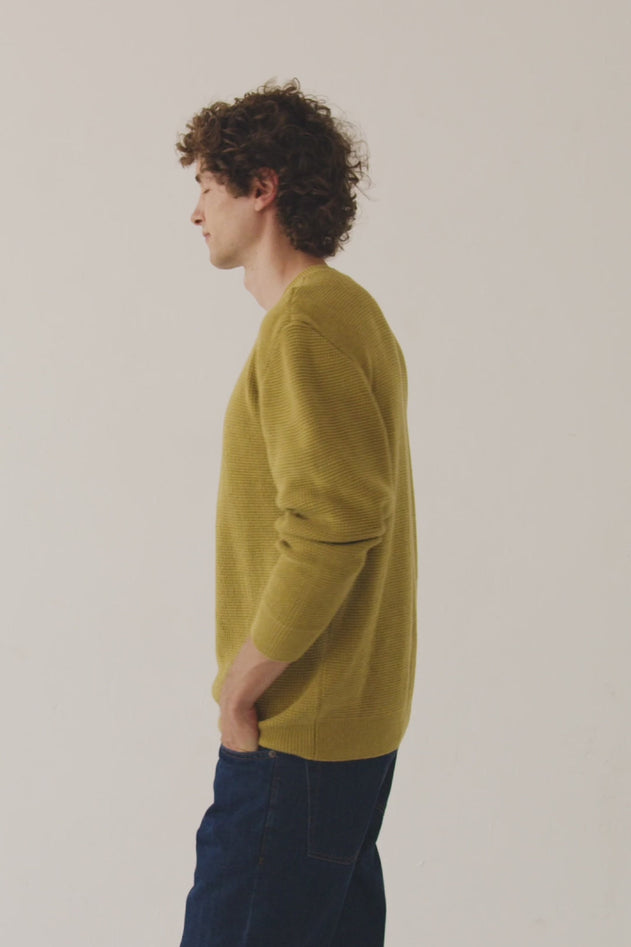 Men's Tam Organic Cotton Sweater Mustard