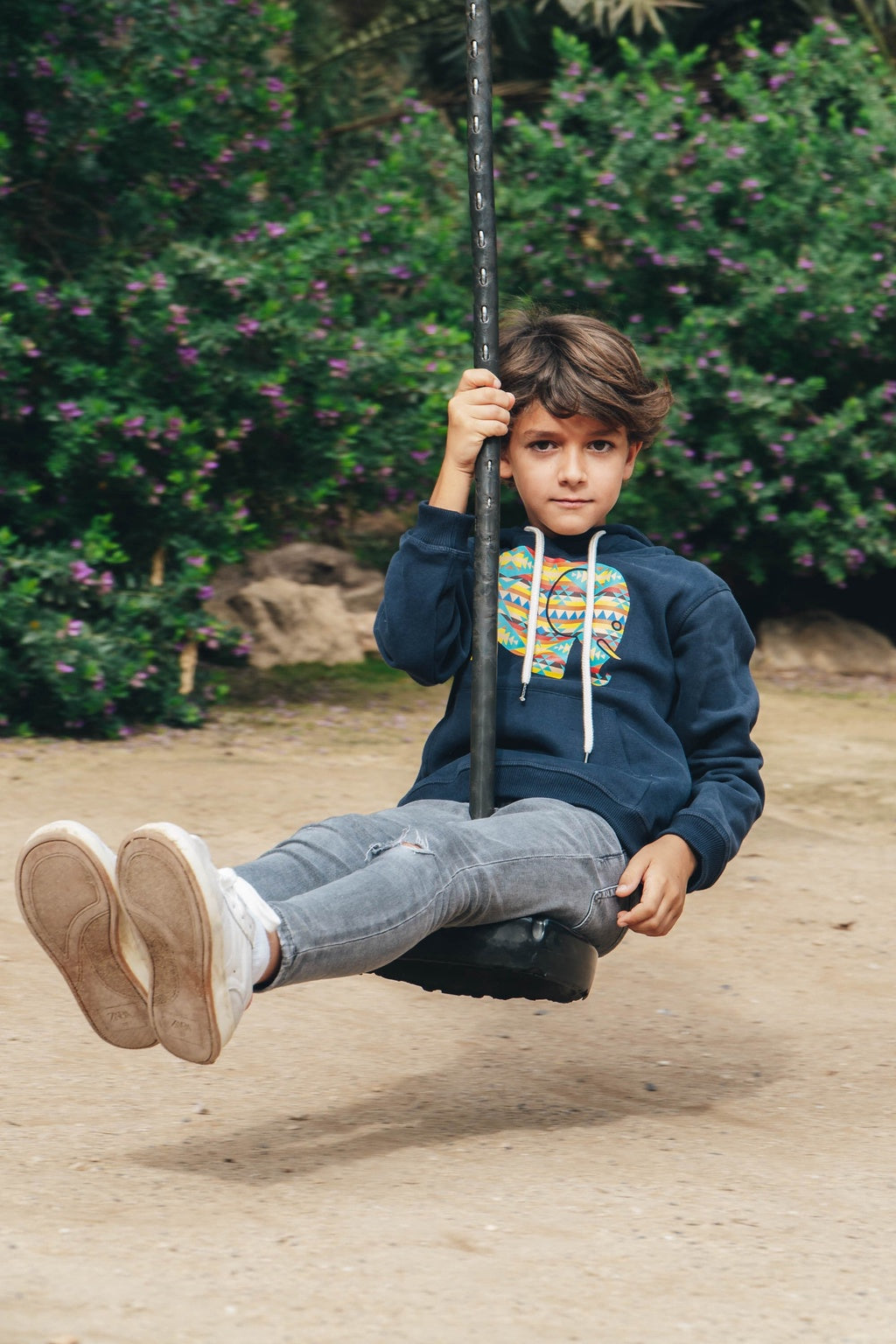 Kids' Organic Navajo Hoodie Trendsplant Blue