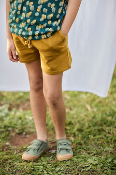Kids' 100% Organic Cotton Shorts Mustard