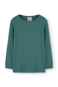 Kid's Grace Ribbed T-Shirt Blue