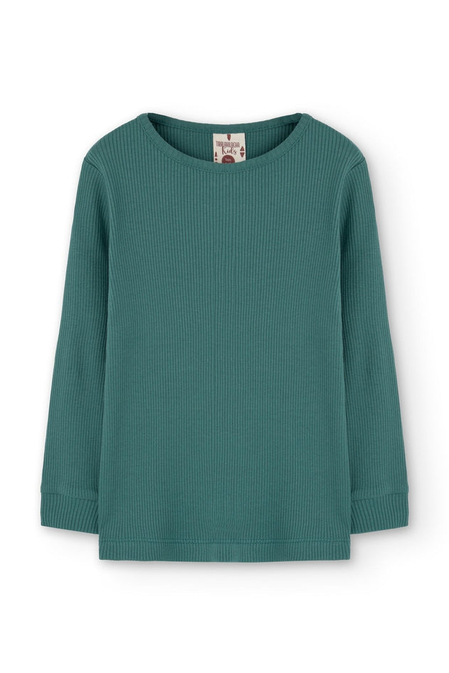 Kid's Grace Ribbed T-Shirt Blue