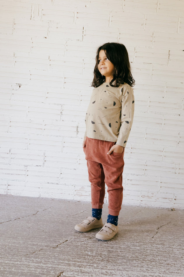 Kid's Galina Terry Pants Mars Red
