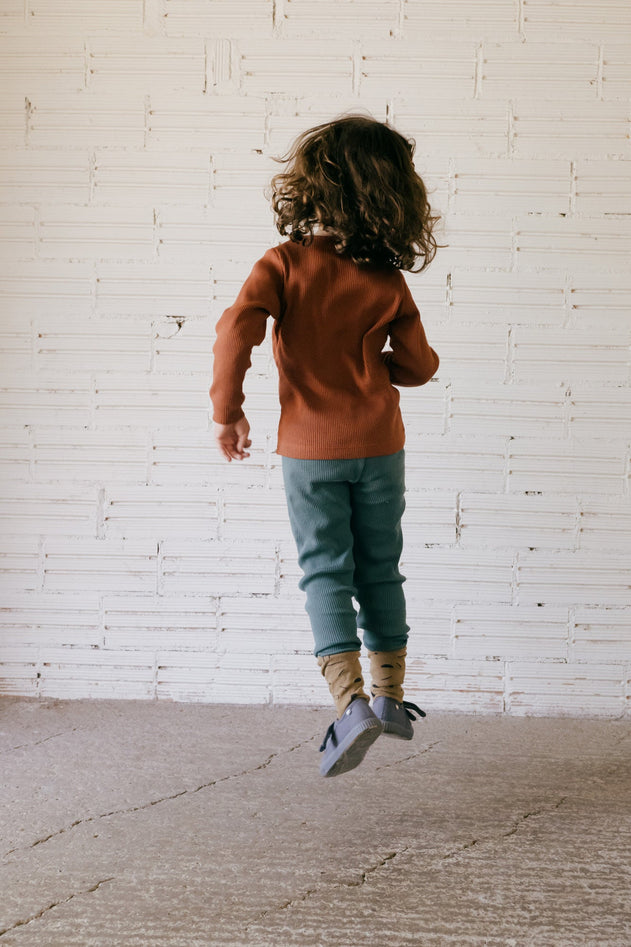 Kids' Galatea Ribbed Leggings Sky Blue
