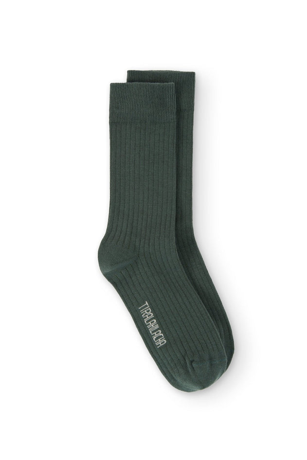 Kids' Ribbed Crew Socks Blue