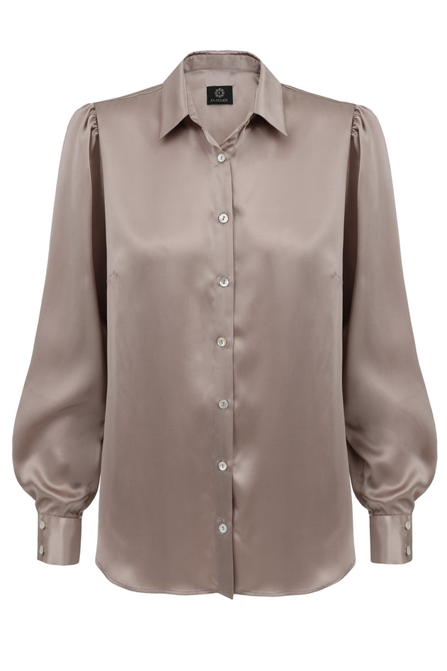 Enteliér Silkkipaita Taupe