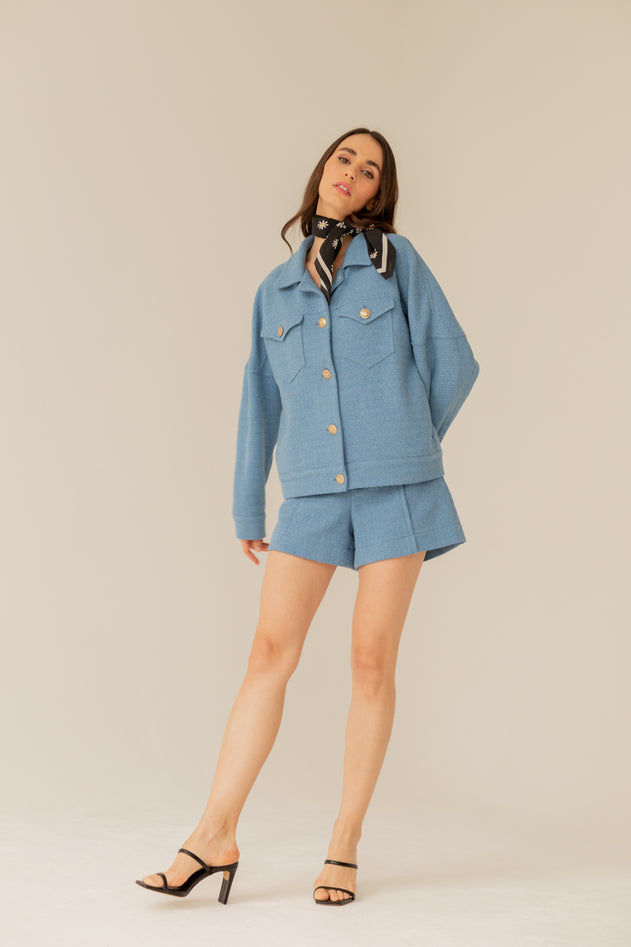 Enteliér Tweed Jacket Blue