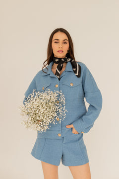 Enteliér Tweed Jacket Blue