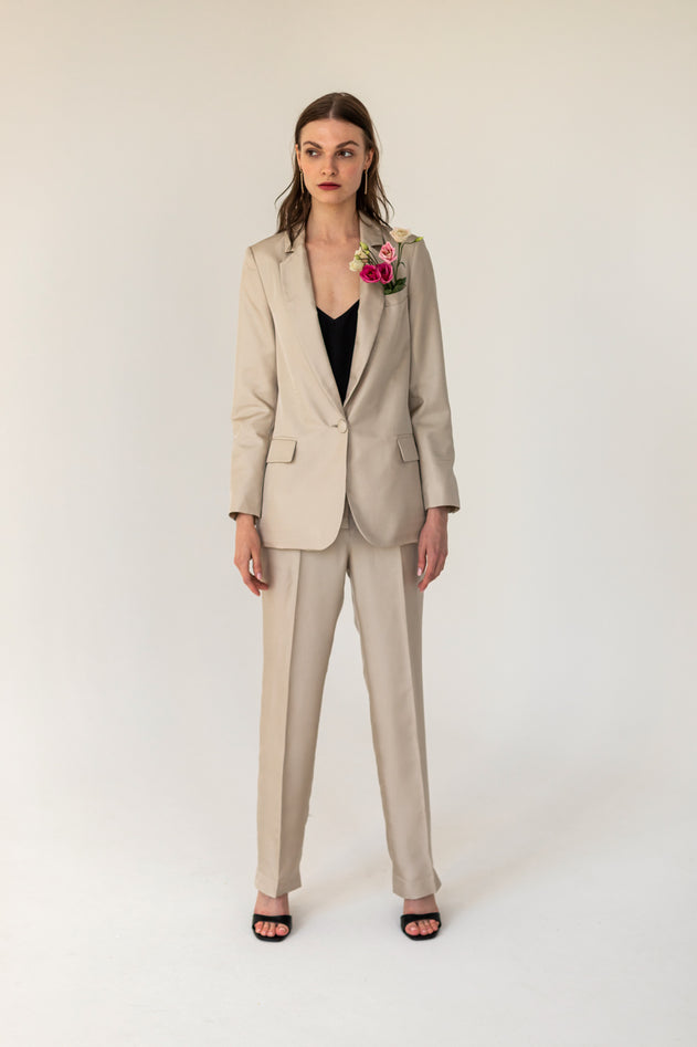Silk Pants Champagne
